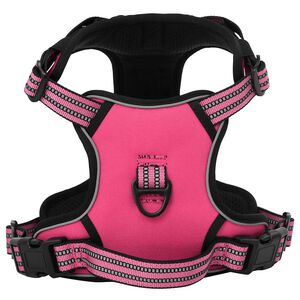 vidaXL Arn&eacute;s para perros con bandas reflectantes ajustables rosa XL