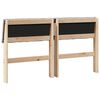 vidaXL Cabecero tapizado Taup&eacute; 140 cm Madera de pino macizo