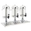 vidaXL Dispensador de zumo triple acero inoxidable 3 x 8 L