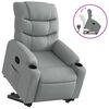 vidaXL Sill&oacute;n reclinable elevable de tela gris claro