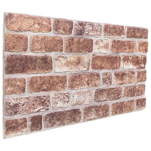 vidaXL Paneles de pared 10 uds. 100 x 50 cm Marr&oacute;n Espuma EPS