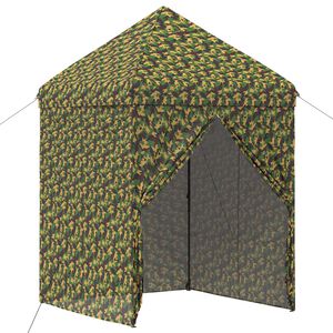 vidaXL Carpa C&uacute;pula con 4 Paredes Laterales 2 x 2 m Camuflaje Militar