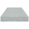 vidaXL Estantes flotantes pared 4 uds MDF gris hormig&oacute;n 60x23,5x3,8 cm