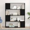 vidaXL Conjunto de mueble de TV Roble Negro 100 x 24 x 124,5 cm
