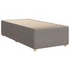vidaXL Cama box spring con colch&oacute;n tela gris taupe 80x200 cm