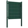 vidaXL Puerta de valla de PVC y acero 100 x 100 cm verde