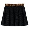 Falda infantil con cinturilla de leopardo negro 128
