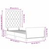 vidaXL Cama tipo Box Spring Gris claro 80 x 200 cm Terciopelo