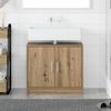 vidaXL Gabinete de Baño con puerta Roble artesanal 63 x 29 x 55 cm