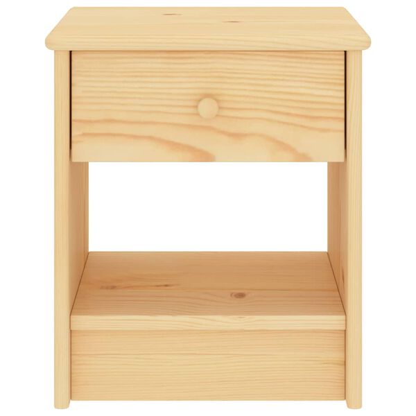 vidaXL Mesita de noche madera maciza de pino madera clara 35x30x40 cm
