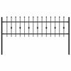 vidaXL Valla de Piquete ASTEN 200 x 110 cm Negro