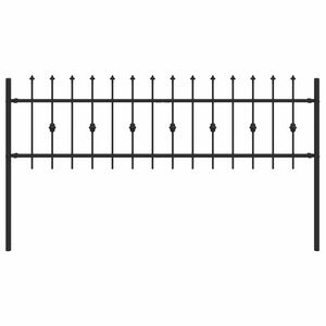 vidaXL Valla de Piquete ASTEN 200 x 110 cm Negro