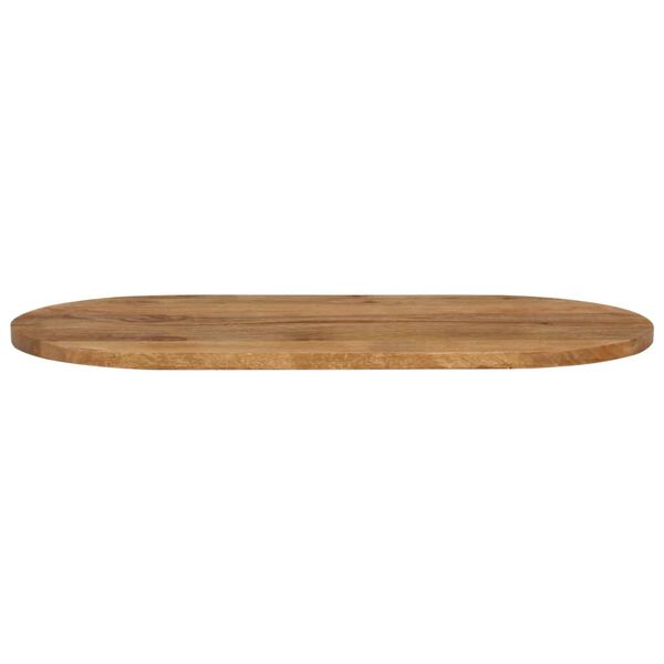 vidaXL Tablero de mesa ovalado madera maciza de mango 80x40x3,8 cm