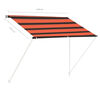 vidaXL Toldo retr&aacute;ctil naranja y marr&oacute;n 200x150 cm