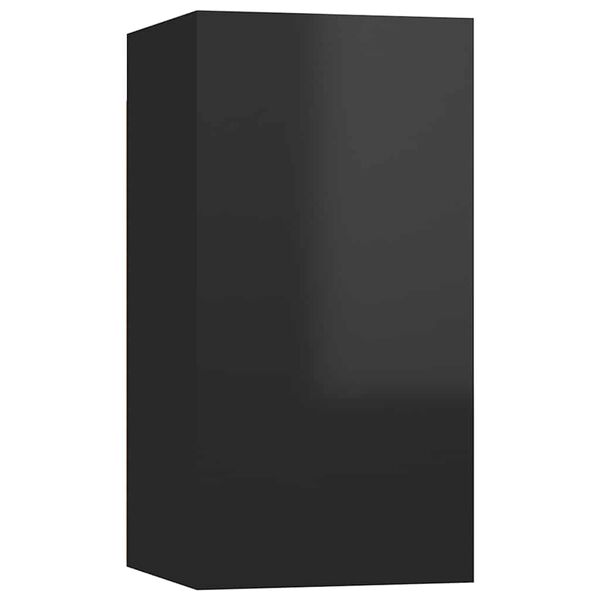 vidaXL Mueble de TV madera contrachapada negro brillante 30,5x30x60cm