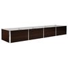 vidaXL Arriate de acero galvanizado marr&oacute;n 320x80x45 cm