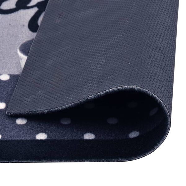 vidaXL Alfombra de cocina lavable Coffee azul 60x180 cm