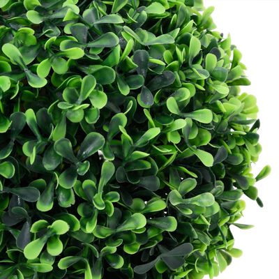 vidaXL Plantas de boj artificial 2 uds forma bola maceta verde 37 cm