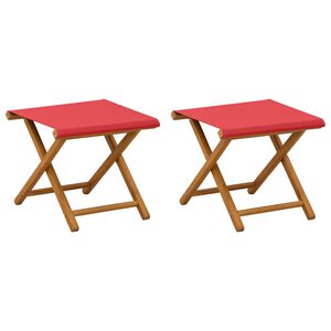vidaXL Silla de terraza 2 pcs Madera de Eucalipto Maciza Rojo