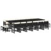 vidaXL Set de muebles jard&iacute;n 17 pzas con cojines rat&aacute;n sint&eacute;tico negro