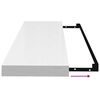 vidaXL Estante flotante de pared blanco brillante MDF 80x23,5x3,8 cm