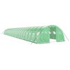 vidaXL Invernadero con estructura de acero verde 96 m&sup2; 24x4x2 m