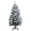 vidaXL &Aacute;rbol de Navidad artificial con bisagras 150 LED y bolas 150 cm