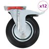 vidaXL Ruedas giratorias 12 unidades 200 mm