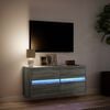 vidaXL Mueble de TV de pared con luces LED gris Sonoma 100x31x45 cm