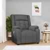 vidaXL Sillón de masaje de tela gris oscuro