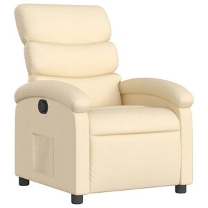 vidaXL Sill&oacute;n reclinable de tela crema