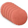 vidaXL Funda de almohada 6 pcs HEERLEN Rojo Naranja &Oslash; 40 cm pana