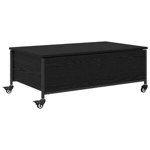 vidaXL Mesa de Caf&eacute; Roble Negro 91 x 55 x 32 cm Madera de ingenier&iacute;a