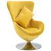 vidaXL Sill&oacute;n egg giratorio con coj&iacute;n terciopelo rojo