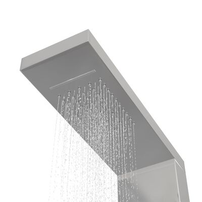vidaXL Sistema de panel de ducha acero inoxidable cuadrado