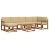 vidaXL Conjunto de sof&aacute;s de exterior 8 uds. Natural y Beige