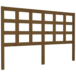 vidaXL Cabecero de cama madera maciza de pino marr&oacute;n miel 156x4x100 cm