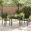 vidaXL Conjunto de Comedor de Jard&iacute;n 3 pcs Negro