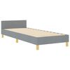 vidaXL Estructura de cama con cabecera Gris claro 100 x 200 cm tela