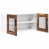 vidaXL Mueble colgante con puerta Roble Ahumado y 80 x 31 x 40 cm