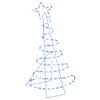 vidaXL Cartel LED de &aacute;rbol de Navidad LOVIISA 100 LED Azul 51 x 99 cm