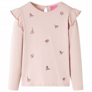 Camiseta infantil de manga larga rosa 92