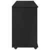 vidaXL Gabinete rodante Negro 100 x 39 x 65,5 cm Madera de Pino Macizo
