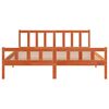 vidaXL Cama sin colch&oacute;n madera maciza de pino marr&oacute;n cera 180x200 cm