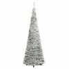 vidaXL &Aacute;rbol de Navidad artificial desplegable con nieve 50 LED 120 cm