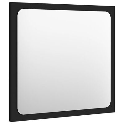 vidaXL Espejo de baño madera contrachapada negro 40x1,5x37 cm