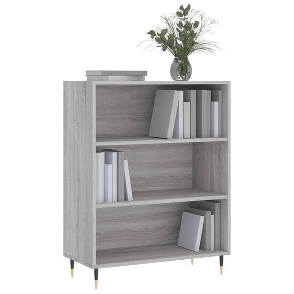 vidaXL Estantería madera de ingeniería gris Sonoma 69,5x32,5x90 cm