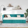 vidaXL Estructura de Cama Esquina con Colch&oacute;n 2 pcs Tuquesa Terciopelo