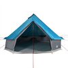 vidaXL Tienda de campa&ntilde;a familiar tipi 8 personas impermeable azul