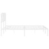 vidaXL Estructura cama sin colchón con cabecero metal blanco 183x213cm